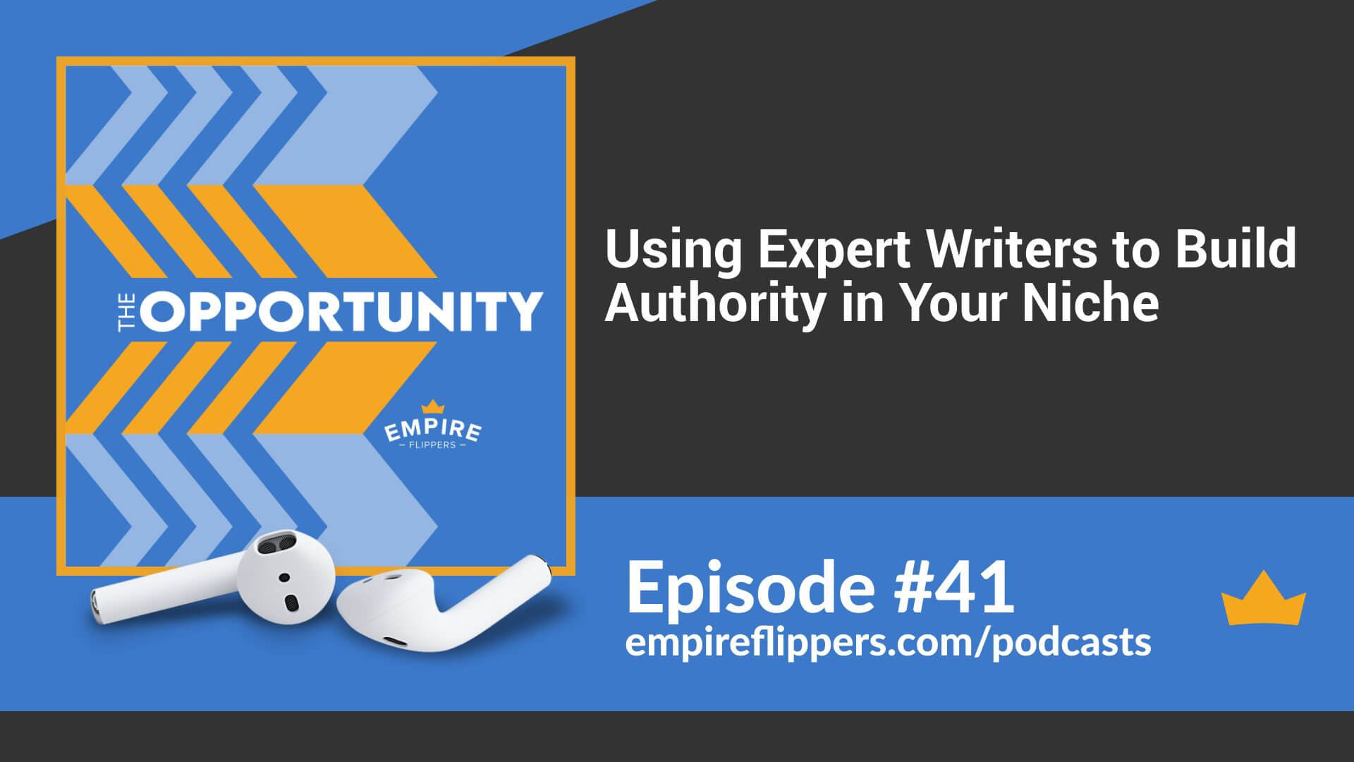 Using Expert Writers to Build Authority in Your Niche Opportunity podcast ep41